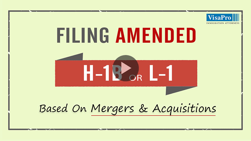 All About Filing Amended H1B or L1 Petition.