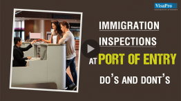 Immigration Inspection Process At US Port Of Entry.