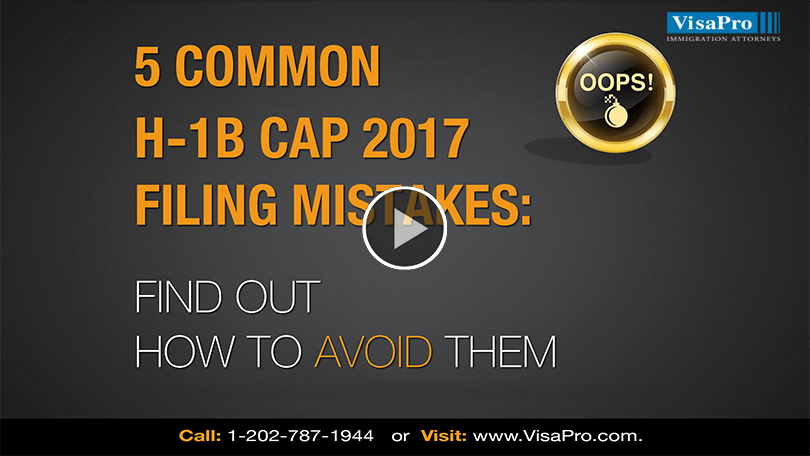 All About USCIS H1B Cap 2017 Filing Mistakes.