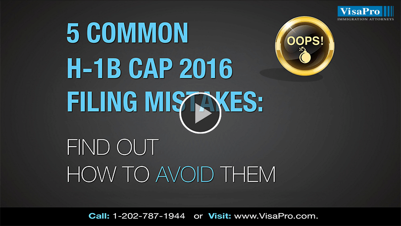 All About USCIS H1B Cap 2016 Filing Mistakes.