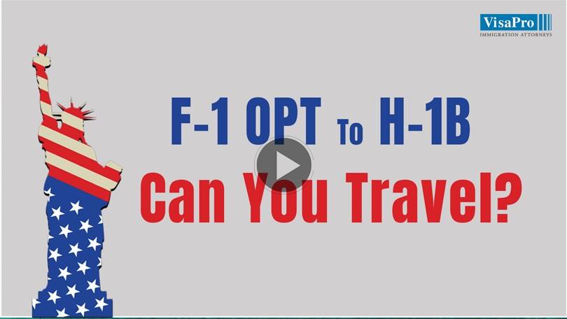 F1 Visa OPT or CPT - Can You Travel While H1B Petition Is Pending?