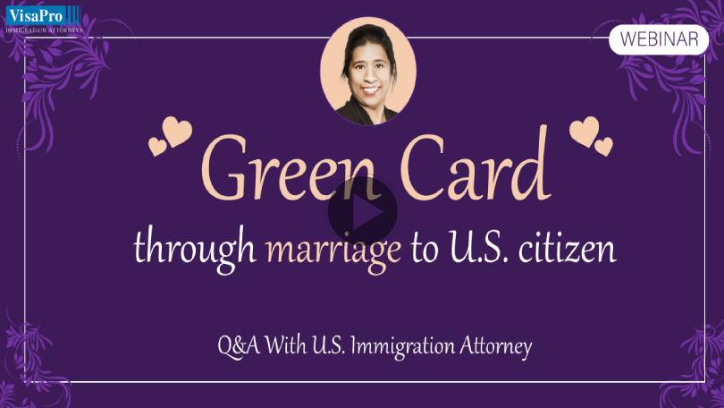 Green Card Through Marriage To U.S. Citizen