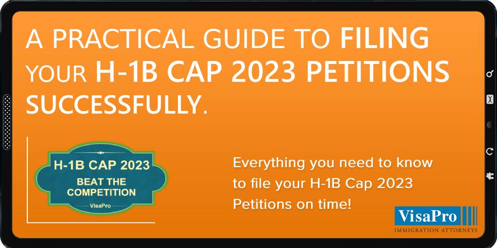 Free Ebook A Practical Guide To Filing H1B Cap 2023 Petitions VisaPro