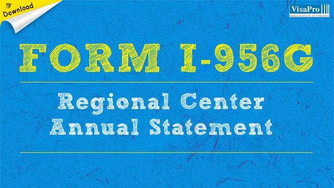 Form I 956G Regional Center Annual Statement Download