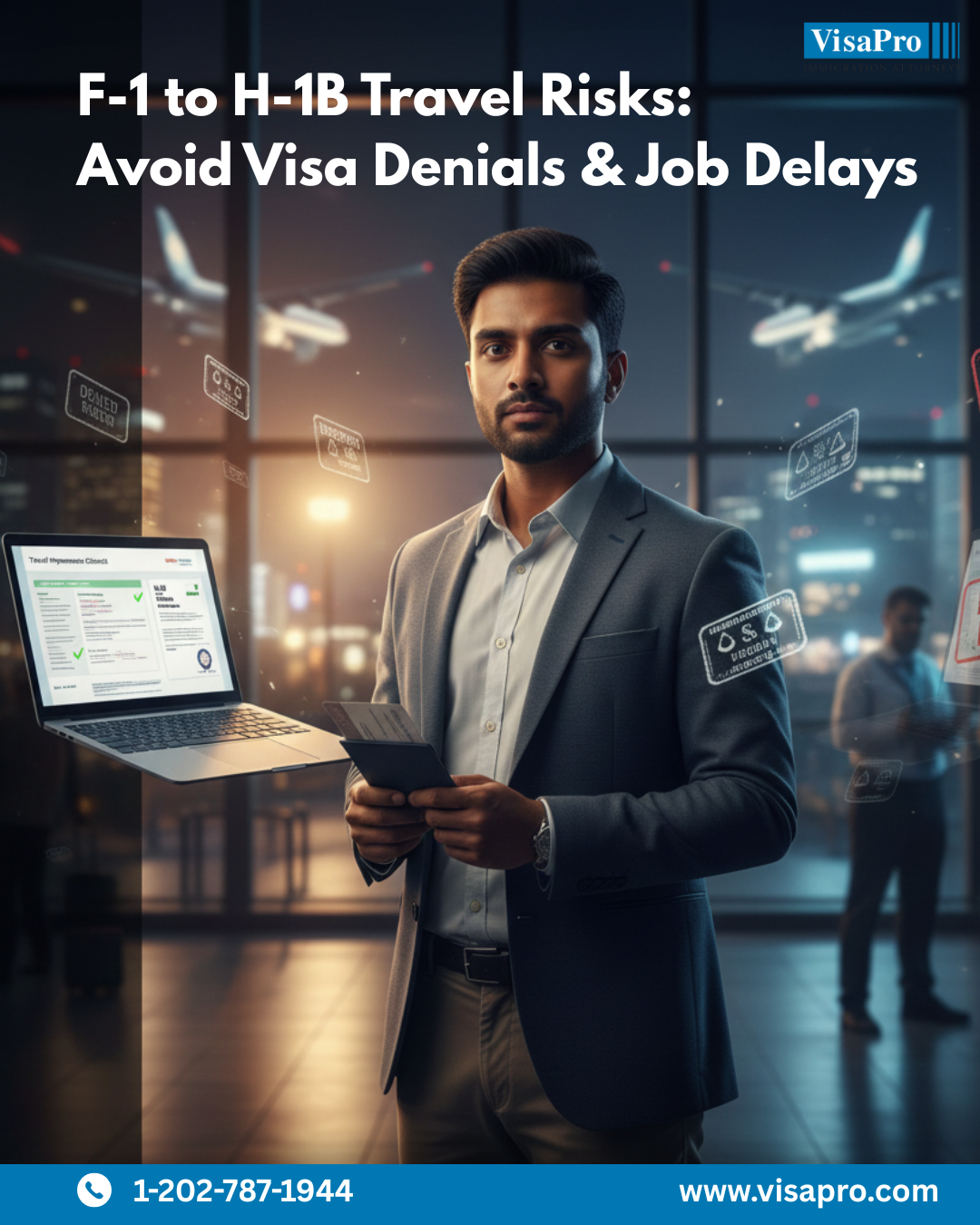 F-1 to H-1B travel: Avoid visa denials & job delays