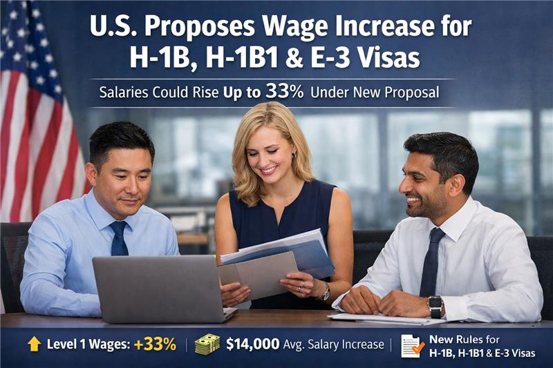 US Proposes Wage Increase For H-1B, H-1B1 and E-3 visas